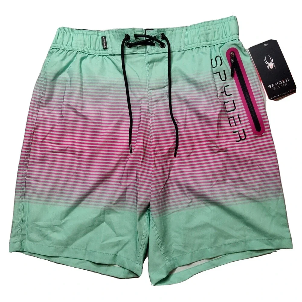 SPYDER SWIM Men Size Small Double Ombre Stripe 9